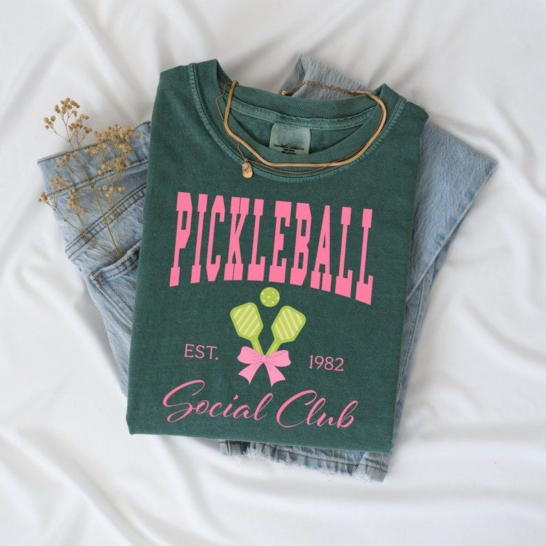 Pickleball Est Social Club Peronalized Shirt, Cute Pickleball Shirt, Pickleball Coach Gift, Pickleball Player Shirt, Pickleball Mom