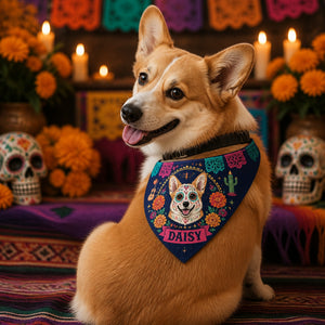 Custom Día de los Muertos Pet Portrait Bandana - Personalized Pet Bandana Collar With Adjustable Buckle f38065a8-584f-40d6-aeec-90178775f3c0.jpg