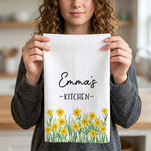 Birth Flower And Name - Personalized Name Waffle Weave Kitchen Towel, Housewarming Gift f39409de-1f6b-4573-9e9a-1314072af65e-5-18-.png