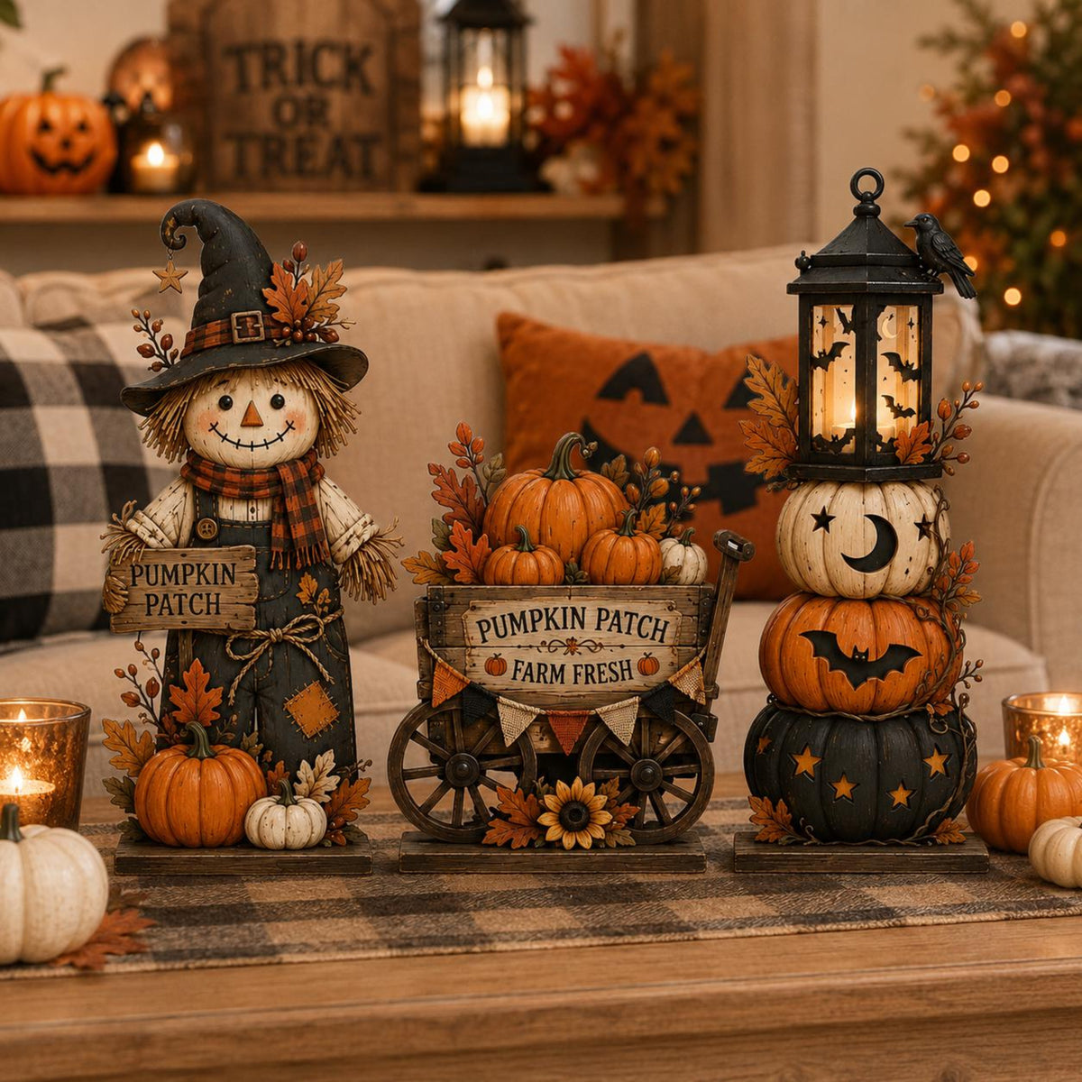 Halloween Wooden Block Decor, Rustic Pumpkin Patch Scarecrow, Farmhouse Fall Shelf Sitter, Spooky Lantern Tabletop Ornament, Gift Idea f39b2d80-3580-4fb4-9213-414ae898c19c-3.jpg