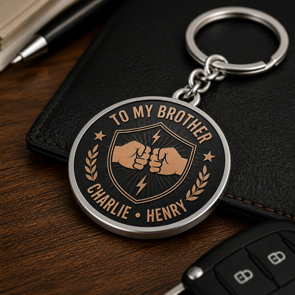 Brother Coin Keychain – Double‑Sided with Two Names - Personalized Color Printed Stainless Steel Keychain f3a5aceb-f80e-4c00-98dd-fc2f7bf6bd26.jpg