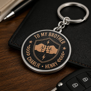 Brother Coin Keychain – Double‑Sided with Two Names - Personalized Color Printed Stainless Steel Keychain f3a5aceb-f80e-4c00-98dd-fc2f7bf6bd26.jpg