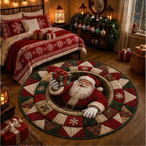 Christmas Santa 3D Round Rug Christmas Vortex Optical Illusion Floor Mat Holiday Living Room Carpet Non Slip Xmas Home Decor Christmas Gift f3b45b28-6625-4b86-9c4a-3c4626754b44-mhj.webp