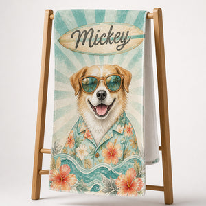 Custom Pet Name Beach Towel – Cool Sunglasses Remix - Personalized Beach Towel f3bc75bb-3f9c-43ea-99d0-d9cb77f5e526.jpg