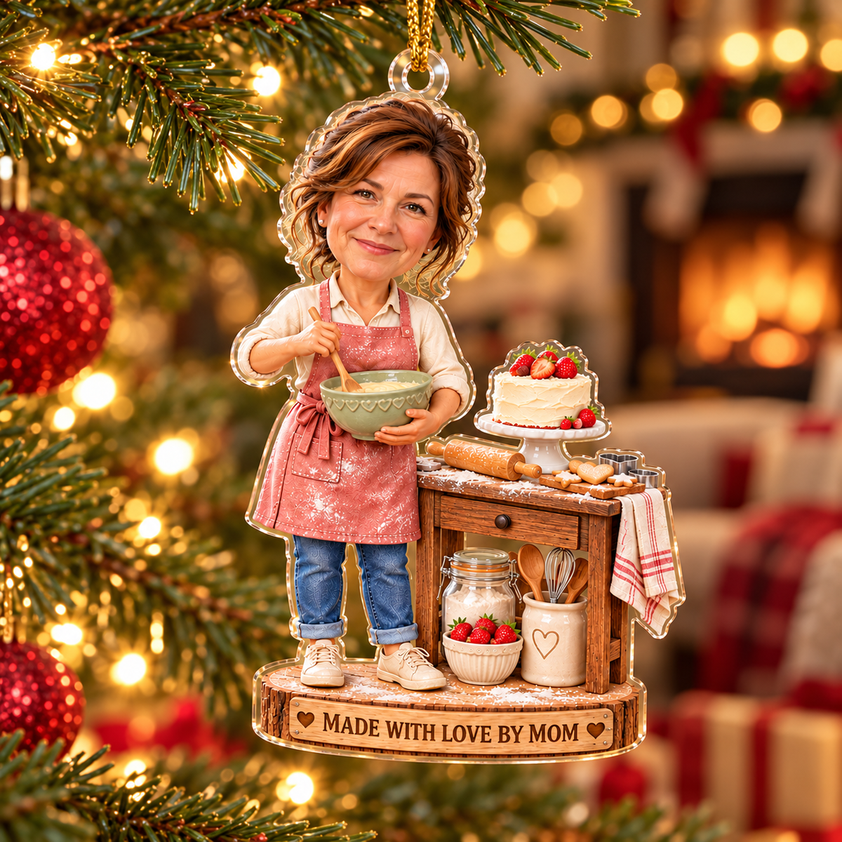 Personalized Baker Christmas Ornament – Custom Photo & Text, Mom Baking Ornament, Christmas Gift for Mom, Grandma & Baking Lovers f3ced84f-3dae-4b87-8b6e-24fc5b3ad293-Mom-s-Kitchen-Christmas-Tree-Ornament-1.png