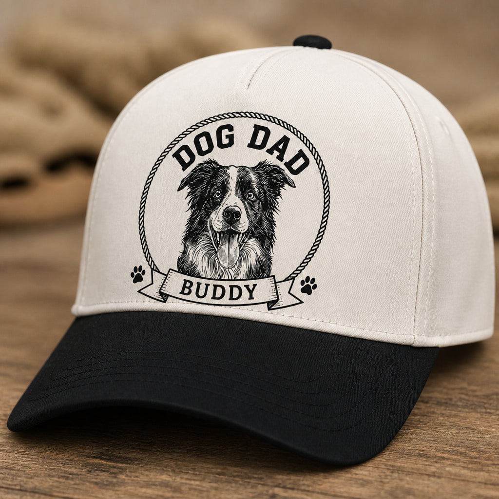 Dog Dad Custom Pet Portrait Cap - Personalized Printed Cap f3d38626-d672-4c0a-8eb3-4f294f216b3f.jpg