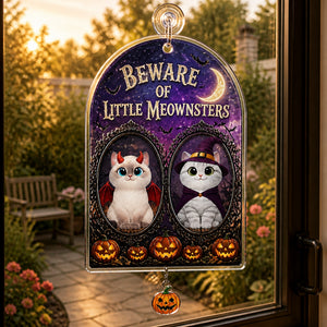 Beware of Little Meownsters Pet Photo Garden Flag - Personalized 1 Layered Suncatcher with Charm f3e1ab6d-6a3e-4af6-8a3f-a641bbe4cf64.jpg