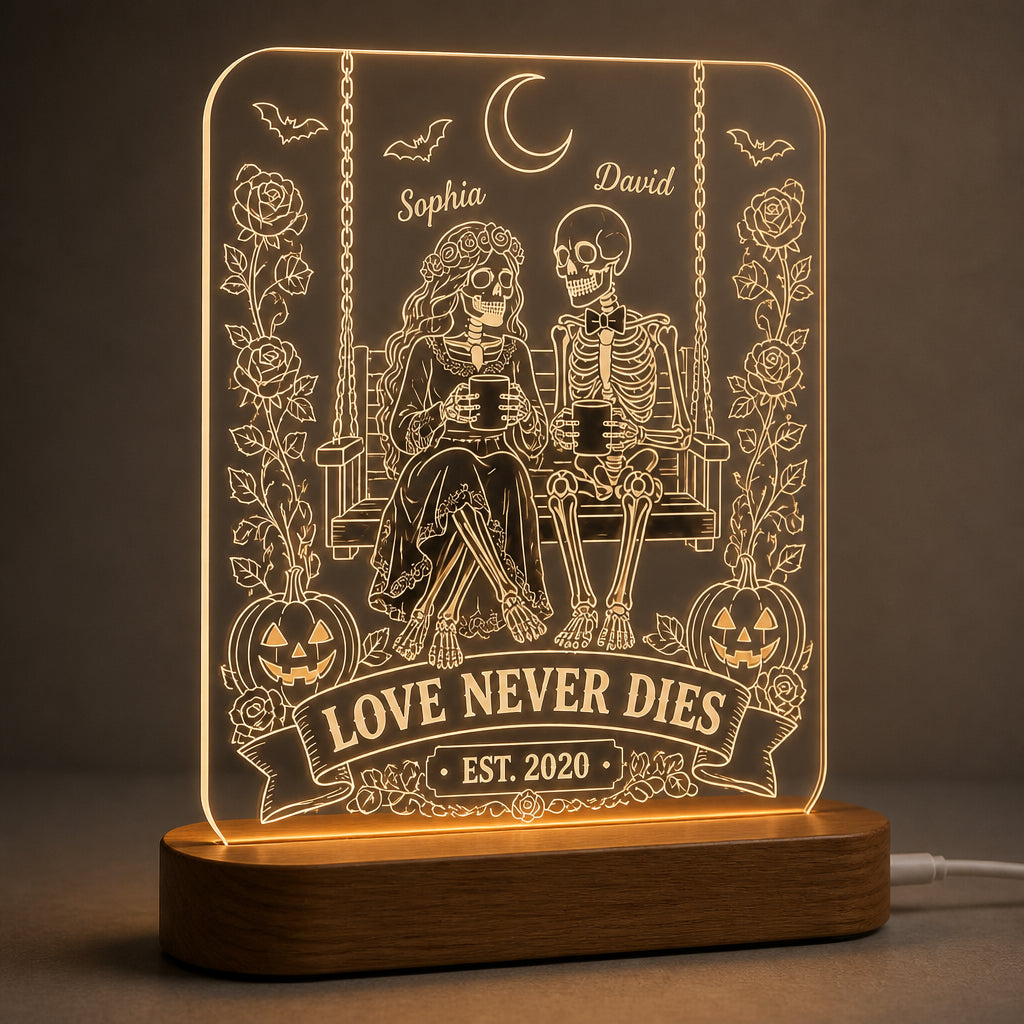Love Never Dies LED Night Light – Personalized Couple Names & Est. Year - Personalized 3D LED Light Wooden Base f3e33e97-908e-4d8f-8dec-af2531ffcf23.jpg