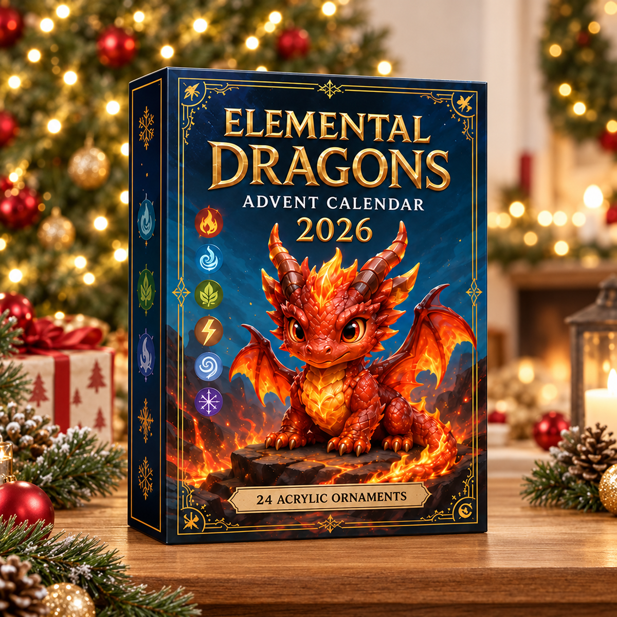 Elemental Dragons Advent Calendar 2026 - 24-Day Festive Countdown, Acrylic Charms Blind Box - Gift For Dragon Lovers f3fc6f5a-e593-4262-8aeb-94b04af7b107-dragon-box.png