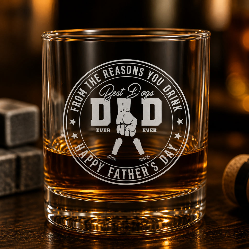 Best Dog Dad Ever Whiskey Glass – From The Reasons You Drink – Personalized Pet Names - Personalized Whiskey Glass f40183da-a348-4d89-84a4-c58a09223a96.jpg