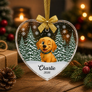 Personalized Dog Name & Year Transparent Acrylic Ornament – Holiday Wreath - Personalized Transparent Acrylic Ornament f414fd99-2dd2-45b9-b1a4-a1b5063b754f.jpg