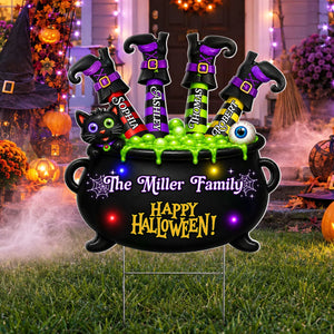 Personalized Halloween Yard Sign, Custom Family Name Witch Cauldron Outdoor Decor, Witch Legs Garden Stake, Halloween Lawn Decoration Gift f41bd0c8-0b71-4f95-928f-9d359a3c28fc-q7QDDtfyfr__.webp