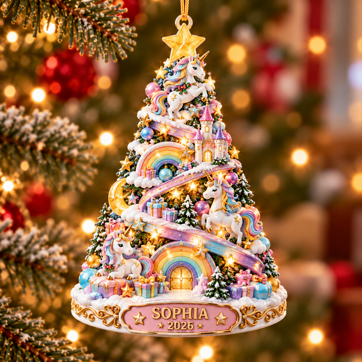 Personalized 3D Unicorn Rainbow Christmas Tree Ornament 2026 – Magical Unicorn Castle Keepsake, Custom Name Christmas Gift for Girls f41c14cf-012b-44a4-8226-5ec66fd9105d-461e64ec-ad6d-4e89-bddf-e96e1724e5b4.png