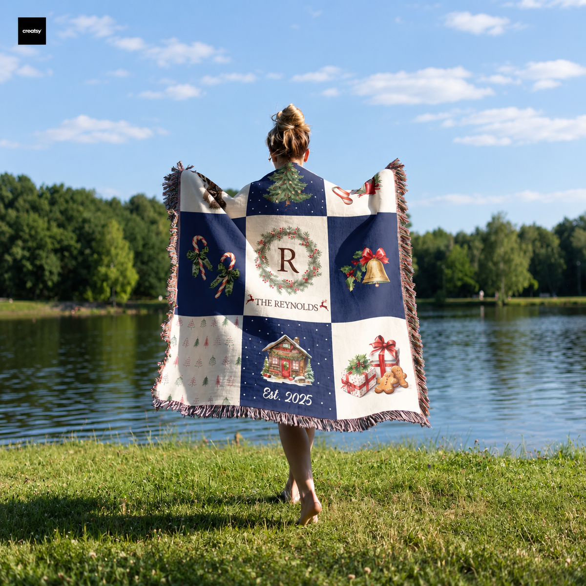 Personalized Christmas Family Blanket, Custom Family Name Throw, Holiday Home Decor Blanket, Christmas Gift For Parents & Families f4249df3-0409-44b7-bb76-9d506deee102-b4.png