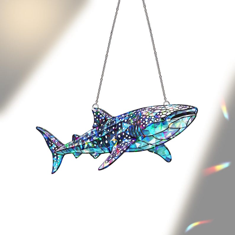 Whale Shark Acrylic Hologram Window Hanging, Ocean Animal Suncatcher Decor, Iridescent Sea Life Sun Catcher, Beach Lover Gift, Unique Decor f4373d4f-9b4e-4029-9837-31fe6f9e4b46-s2.jpg