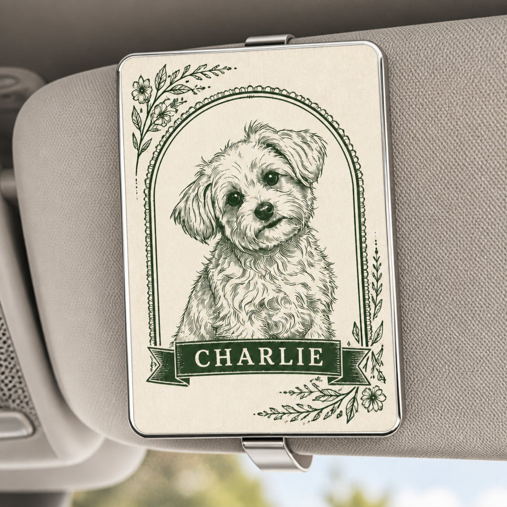 Custom Pet Cameo Car Visor Clip - Photo to Engraved Art + Name - Personalized Car Visor Clip f4407c2b-e1e3-4fb9-8236-939c2f8c0e26.jpg