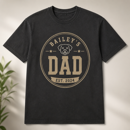 Pet Name’s Dad – Est. Year Retro Badge Tee - Personalized T-shirt f44fea8f-bcfd-4323-a660-ffb23d9dc81a.png