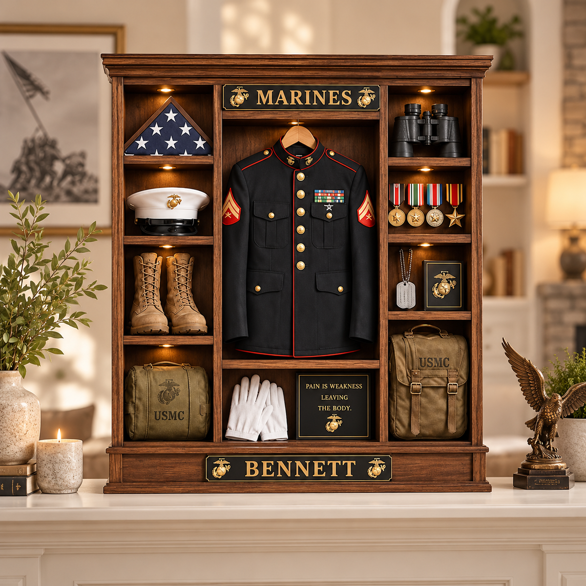 Personalized Marine Corps Wooden Block, Custom USMC Uniform Shelf Sitter, Veteran Retirement Gift, Military Service Decor,Veteran Gift Decor f4523578-7472-43b8-b53b-021120ac766e-cb07104f-ae4f-407c-b393-6daf6b0ae823.png