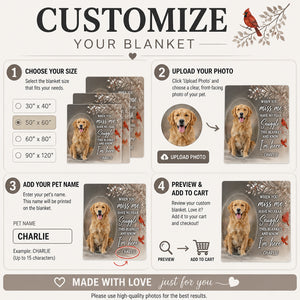 Pet Memorial Photo Blanket – "When You Miss Me" with Cardinals - Personalized Blanket f452f49d-06a5-415d-9cb1-818a6b77219d.jpg
