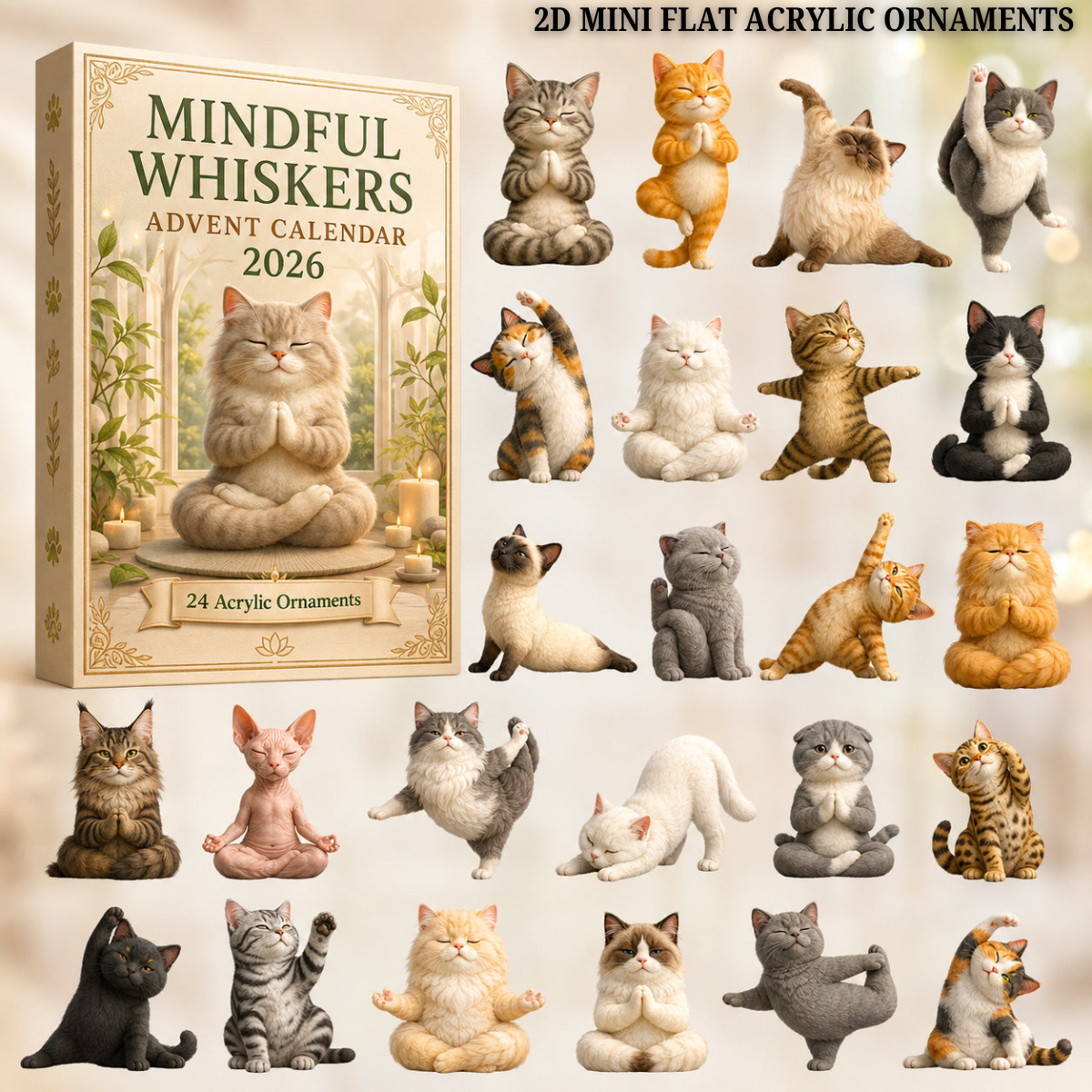 Mindful Whiskers Advent Calendar 2026 - 24-Day Festive Countdown, Acrylic Charms Blind Box - Gift For Yoga Lovers f4591f42-75be-4372-9f42-b78a3de71f0d-cat-text-2.png