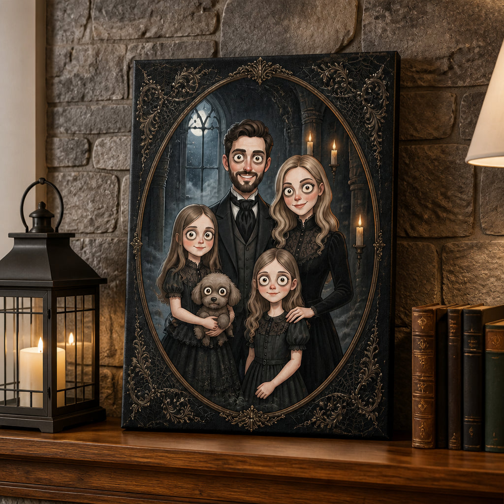Custom Gothic Big-Eyed Family Portrait Canvas - Personalized Canvas f459276c-52b1-47c0-ae20-ed49790cb791.jpg