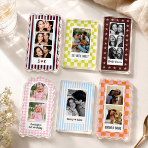 Personalized Checkered Frame Photo Magnet, Custom Family Photo Magnet, Besties Photo Manget, Couples Photo Magnet, Dog Cat Photo Magnet f475da39-2721-4e1b-a402-e1225200d77b-10.jpg