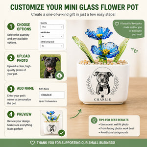 Custom Pet Portrait Mini Glass Flower Pot – Etched Cameo + Name - Personalized Mini Glass Flower Pot f47c1f37-07c6-444e-aa01-b5dabc39f75f.jpg