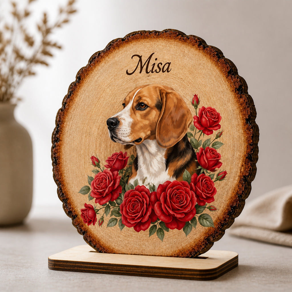 Custom Pet Portrait Wood Table Sign – Floral Wreath - Personalized Wooden Photo Table Sign f47e8f35-4564-4a51-a9a9-9af6366ee6b7.jpg