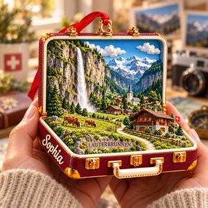 Personalized 3D Lauterbrunnen Valley Suitcase Christmas Ornament – Switzerland Travel Souvenir & Gift for Swiss Alps Lovers f4a1efe1-918d-48f8-a29e-a42c0cc2a8cd-Handheld-Lauterbrunnen-Alpine-Suitcase-Ornament-2.png