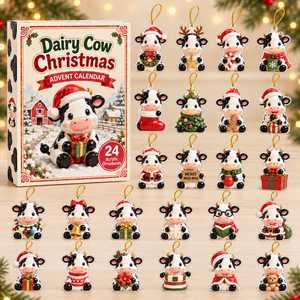 Dairy Cow Christmas Advent Calendar 2026 - 24-Day Festive Countdown, Acrylic Charms Blind Box - Gift For Cow Lovers f4a52e3b-1310-46c8-b9e5-bda489578d8b-cow-box-charms.png