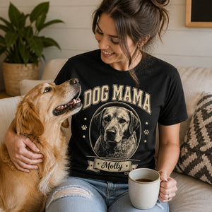Dog Mama Custom Pet Photo + Name Tee - Personalized T-shirt f4add004-8637-4217-8fbe-79651dad41db.jpg