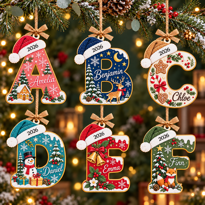 Personalized Initial Wooden Ornament, Custom Name Letter with Santa Hat, Christmas Tree Decor, Kids Gift, Family Holiday Keepsake f4daf4b8-84b9-4f33-8e4b-32bd36facc90-e5458e8e-ac0c-46e1-b60a-e0c93741430d.png