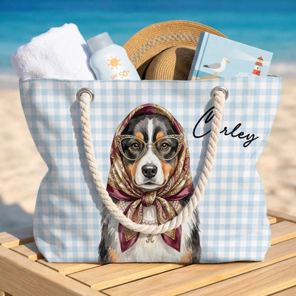 Beachside Barkers With Scarf - Personalized Beach Bag - Summer Gift For Dog Lovers f4e150f9-e50a-4477-aa82-ed6dac0b8c1f-5.jpeg