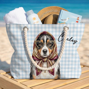 Beachside Barkers With Scarf - Personalized Beach Bag - Summer Gift For Dog Lovers f4e150f9-e50a-4477-aa82-ed6dac0b8c1f-5.jpeg