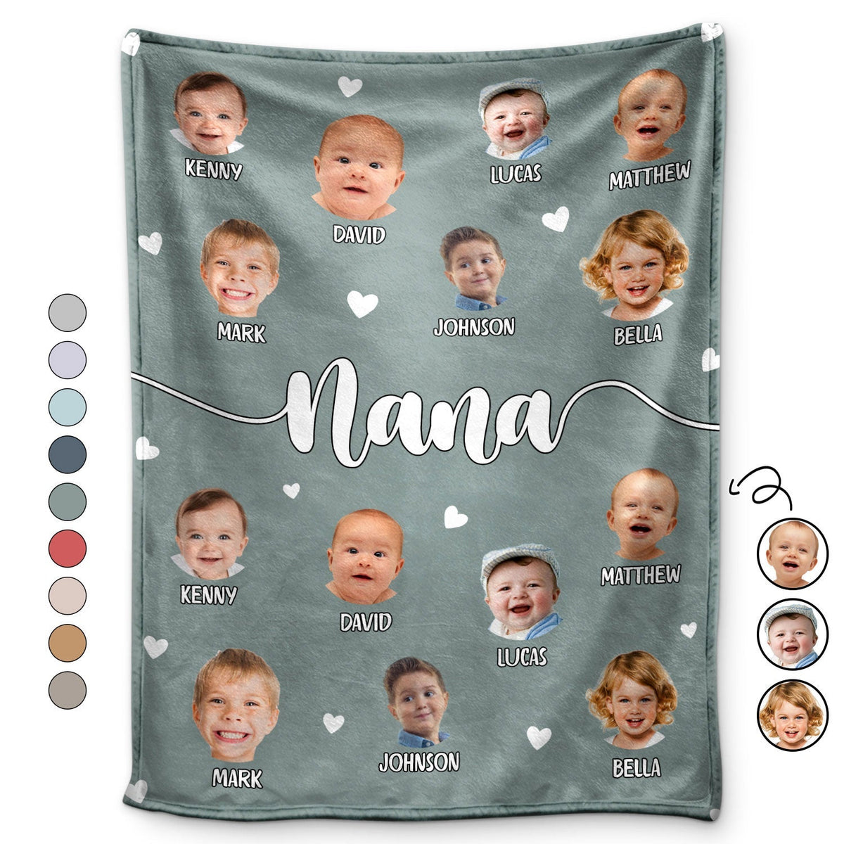Custom Photo Kid Baby Faces - Birthday, Loving Gift For Grandma, Grandmother, Mom, Mother - Personalized Fleece Blanket, Sherpa Blanket f4e50b2a-5683-413a-8a1b-fa92cf4d4625-DT968-HEL739-MK-Default.jpg