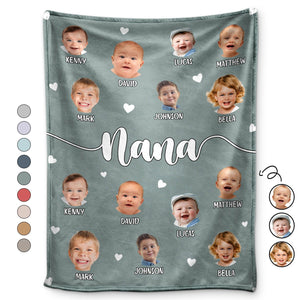 Custom Photo Kid Baby Faces - Birthday, Loving Gift For Grandma, Grandmother, Mom, Mother - Personalized Fleece Blanket, Sherpa Blanket f4e50b2a-5683-413a-8a1b-fa92cf4d4625-DT968-HEL739-MK-Default.jpg
