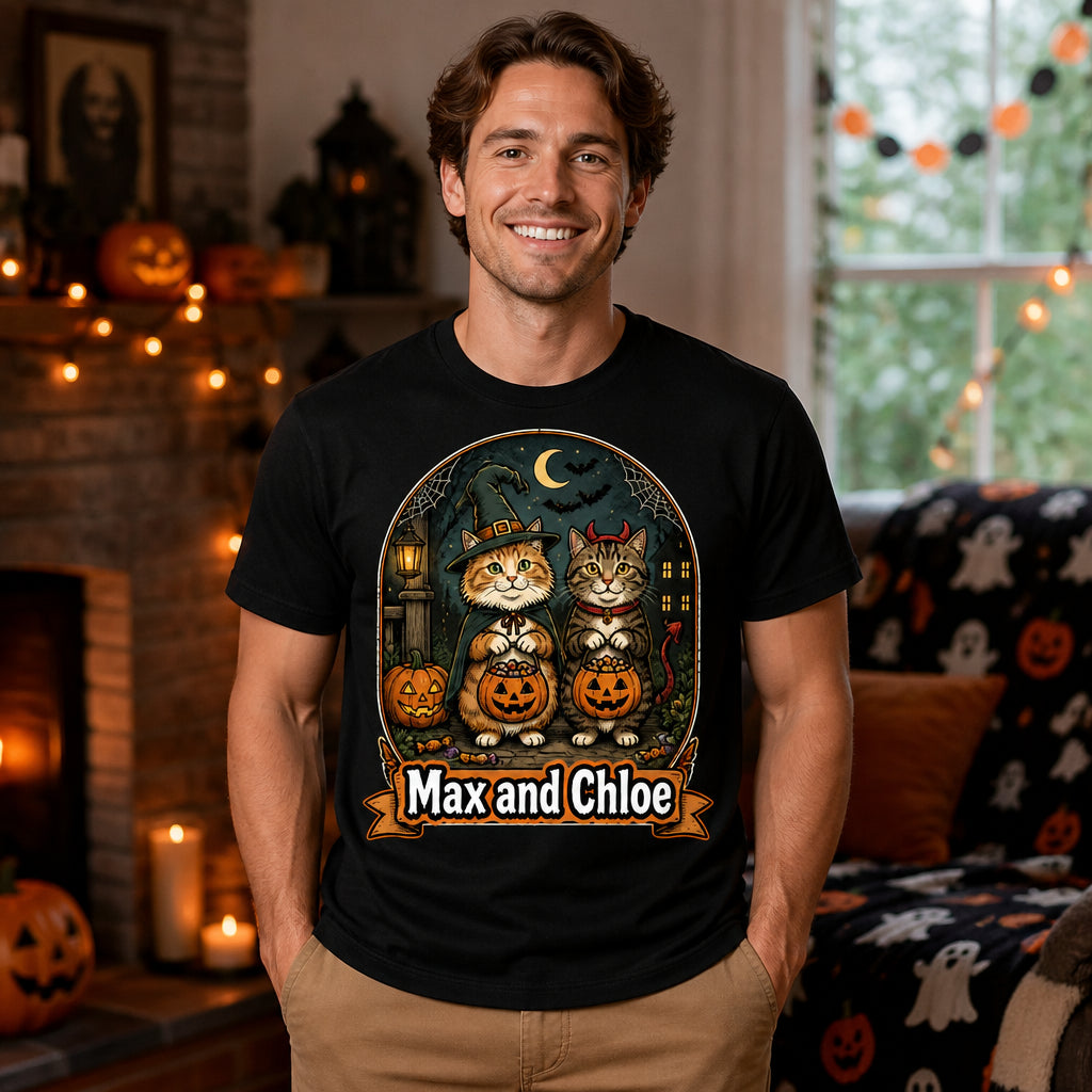 Personalized Halloween Pet Cartoon T‑Shirt – Your Cats in Costume - Personalized T-shirt f4fc1fc0-8ac0-4b98-8e53-92c515bd5e99.jpg