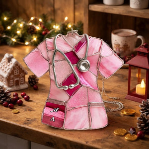 Sea Glass Nurse Scrub - Personalized 3D Ornament
