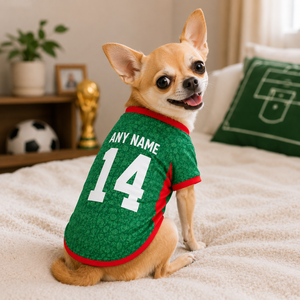 Pet Dog Soccer Jersey Mexico Style  Puppy Sports Costume Football Sportswear Pets Clothes