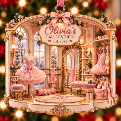 Personalized Ballet Studio Christmas Ornament – Custom Name & Year, Ballerina Gift for Girls, Ballet Dancer Gift, Dance Lover Christmas Keepsake f50f0737-44e0-403b-903e-07e171599a46-Olivia-s-Enchanted-Ballet-Studio-Ornament.png