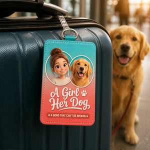 A Girl & Her Dog – Photo Portrait Leather Luggage Tag - Personalized Personalized Leather Luggage Tag f5315768-c448-447f-928a-0398525ce940.jpg