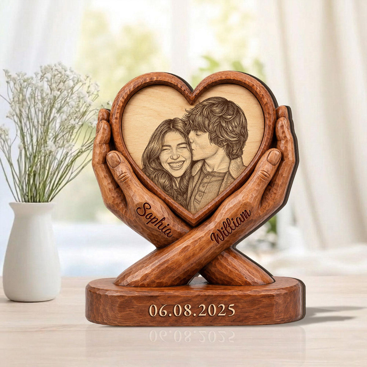 Personalized Photo Couple Wooden Plaque, Custom Image & Couple Name Sign, Wedding Anniversary Gift Block, Engagement Gift, Gift For Husband f566dd0c-5772-43cc-9bc0-60acc28b72d8-3.jpg