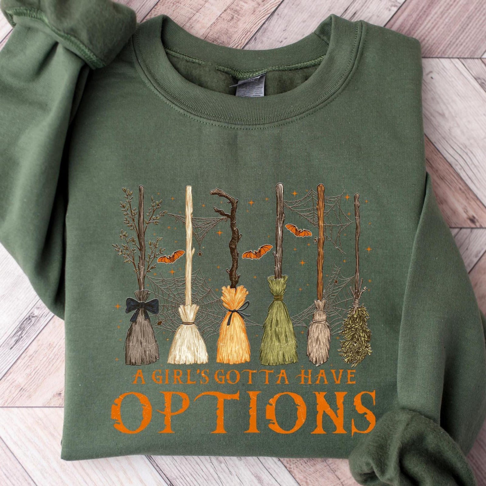 A Girl Gotta Have Options Sweatshirt, Retro Halloween Sweater, Witches Halloween Sweat, Spooky Season Feeling Witchy Sweat, Trendy Halloween f574b64d-969f-4f4c-8999-90f6d7ccca5f-1.jpg