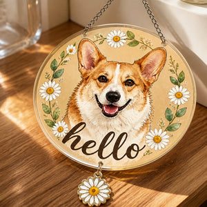 Hello Pet Portrait Doormat - Personalized 1 Layered Suncatcher with Charm f59af8a0-f1fb-43b1-a00a-71d08487534f.jpg