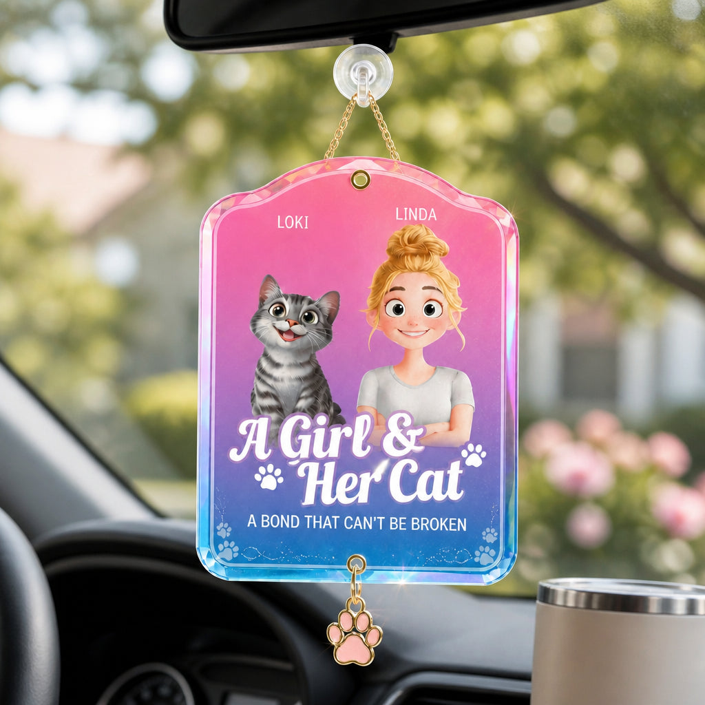 A Girl & Her Cat — Personalized Hardcover Notebook - Personalized 1 Layered Suncatcher with Charm f5a99ad1-75aa-4a7f-a319-c860978e2cde.jpg