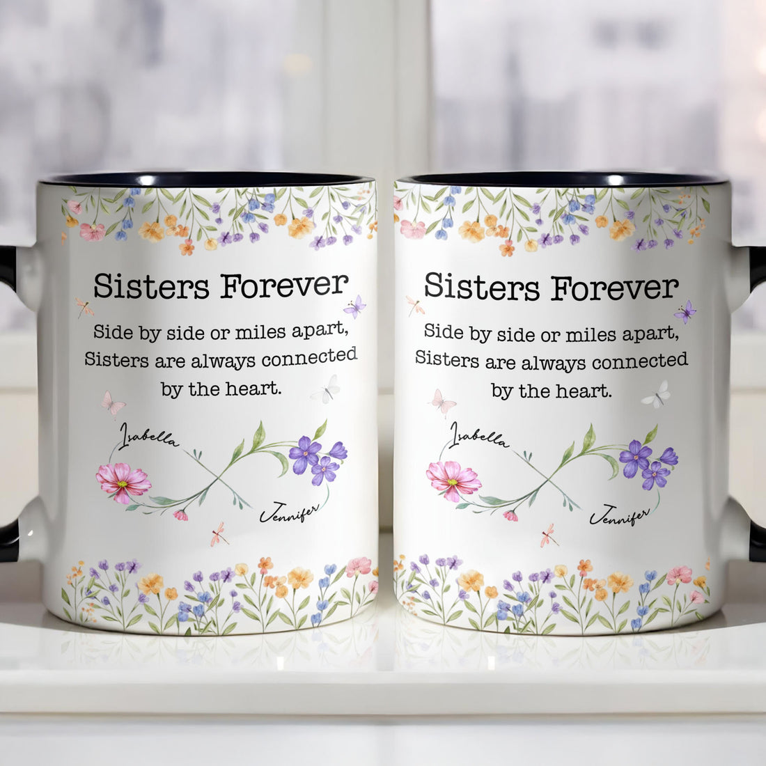 Sisters Forever Infinity Coffee Mug, Custom Gift For Sister And Besties f5b97910-520a-4978-a84f-5917ddb61646-3.jpg
