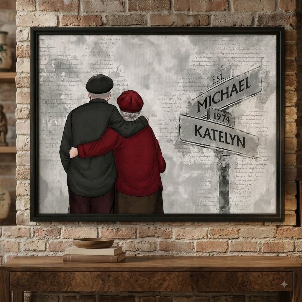 Personalized Gift For Couple Street Sign Poster