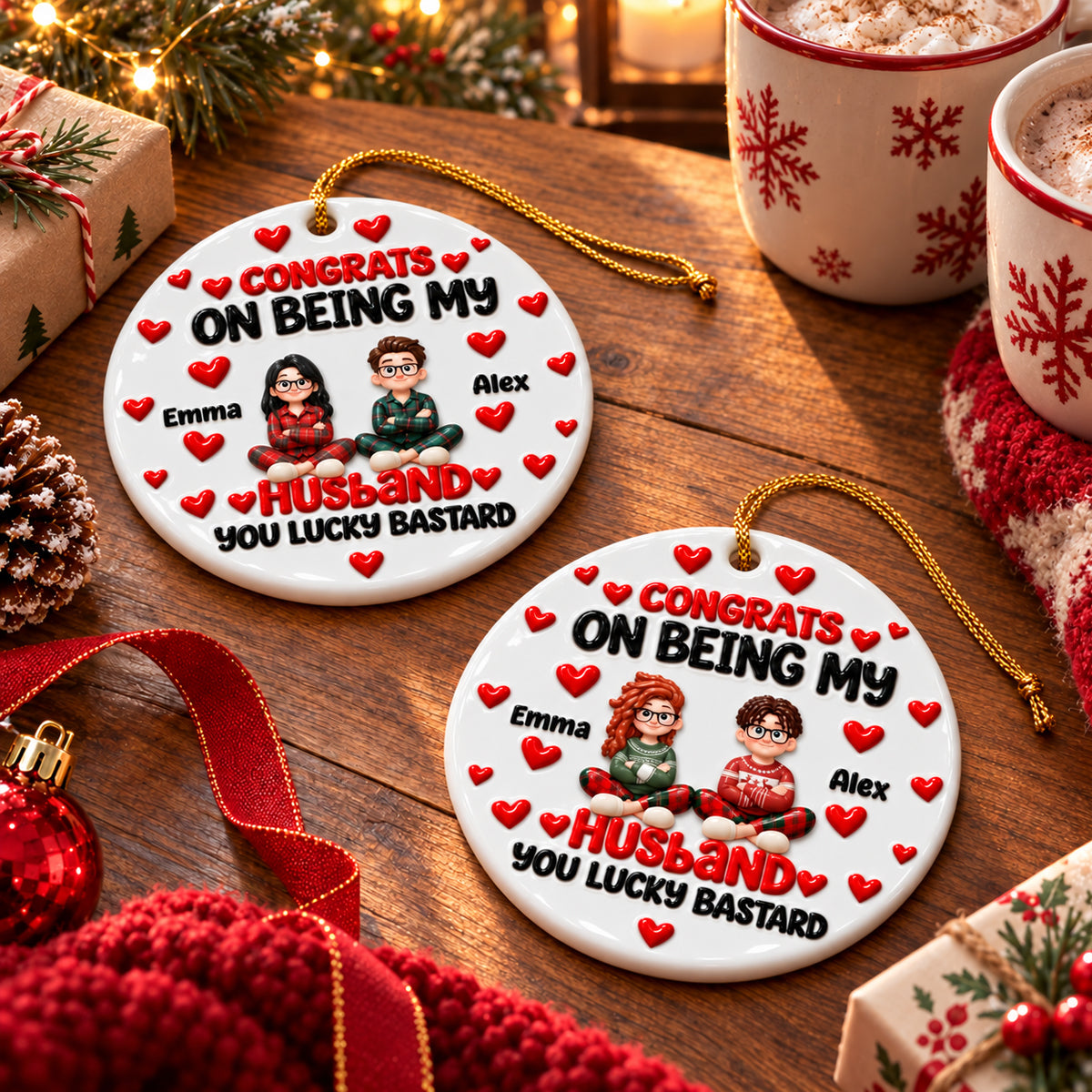 Congrats My Husband - Personalized Real 3D Ornament f5f39233-9d6e-48c1-98e4-3265cfea69f7-banner-5.jpg