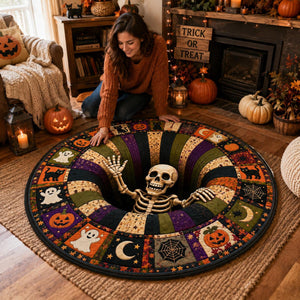 3D Effect Illusion Skull Vortex Quilted Round Rug, Halloween Horror Skeleton Carpet, Quilt Floor Mat, Living Room Bedroom Decor, Spooky Gift f5f76dcf-a67b-4ec5-a834-c5db7042c13e-6.jpg