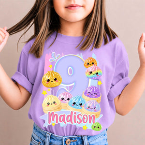 Personalized Birthday Dumpling T-Shirt for Girls – Custom Name Cute Glitter Bao Buns Birthday Party Tee f61c3d8b-4a03-4653-9b8f-3a0c079614da-4.jpg